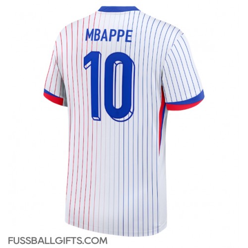 Frankreich Kylian Mbappe #10 Fußballbekleidung Auswärtstrikot EM 2024 Kurzarm